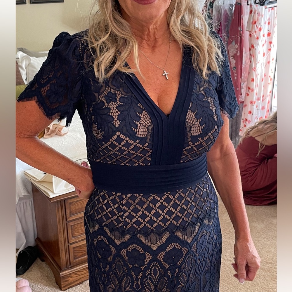 Navy blue formal gown